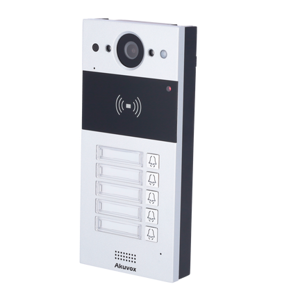 Akuvox R20B-5B  2MP PoE SIP opbouw 5 appartementen Video Door Station