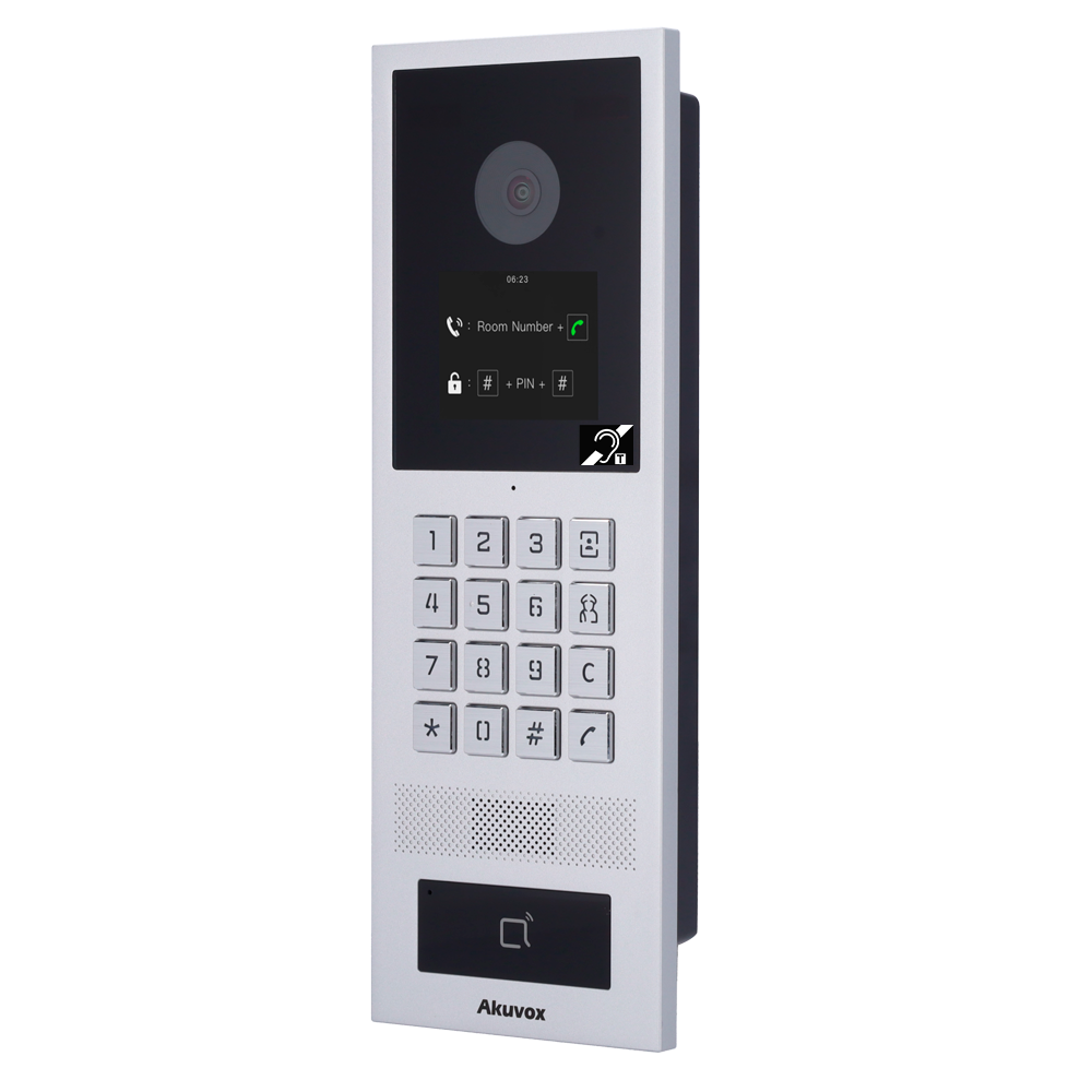 Akuvox S532-BIM 2MP PoE+ SIP geschikt voor Gehoorapparaten Vandaalbestendige IK08 TFT 2.8" touchscreen Video Intercom