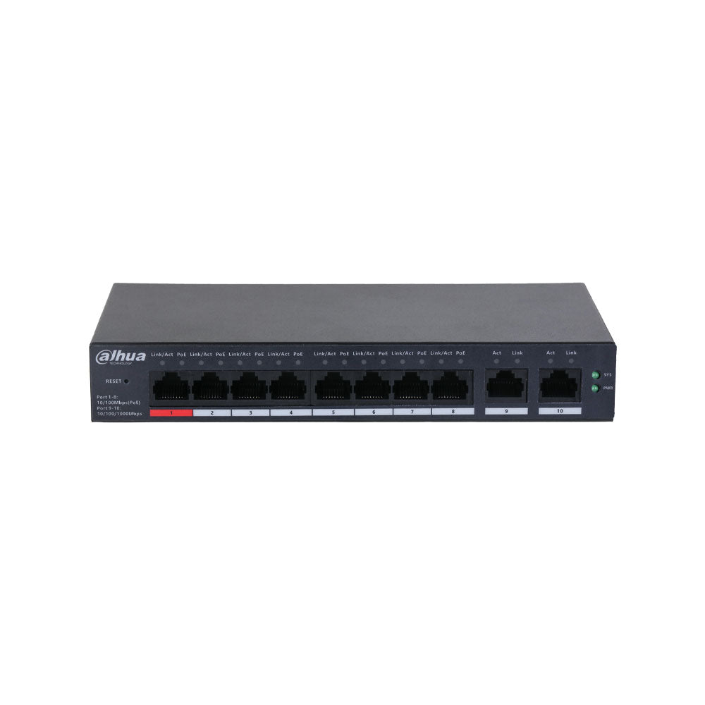 Dahua DH-CS4010-8ET-110 Cloud Cloud Managed 8 PoE 2 Uplink 110W Switch