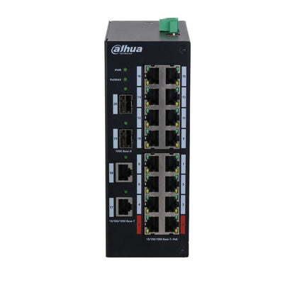 Dahua DH-HS3220-16GT-190 Cloud Managed 16 PoE 2 RJ45 Uplink 2 SFP Uplink 190W Switch