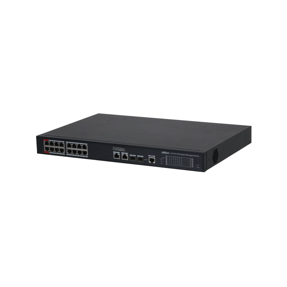 Dahua DH-S4220-16GT-190 Cloud Managed 16 PoE 2 RJ45 Uplink 2 SFP Uplink 190W Switch