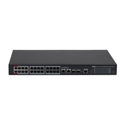 Dahua DH-S4228-24GT-360 Cloud Managed 24 PoE 2 RJ45 Uplink 2 SFP Uplink 360W Switch