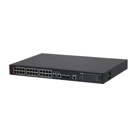 Dahua DH-S4228-24GT-360 Cloud Managed 24 PoE 2 RJ45 Uplink 2 SFP Uplink 360W Switch