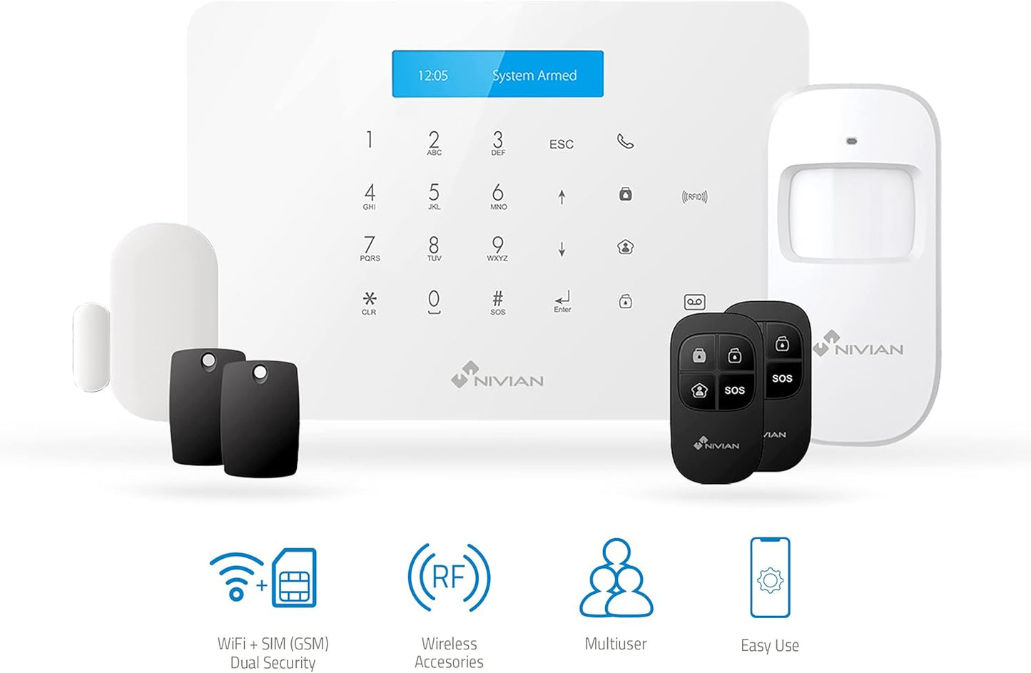 Nivian Smart A6WG-U1 WiFi GSM Alarm Kit