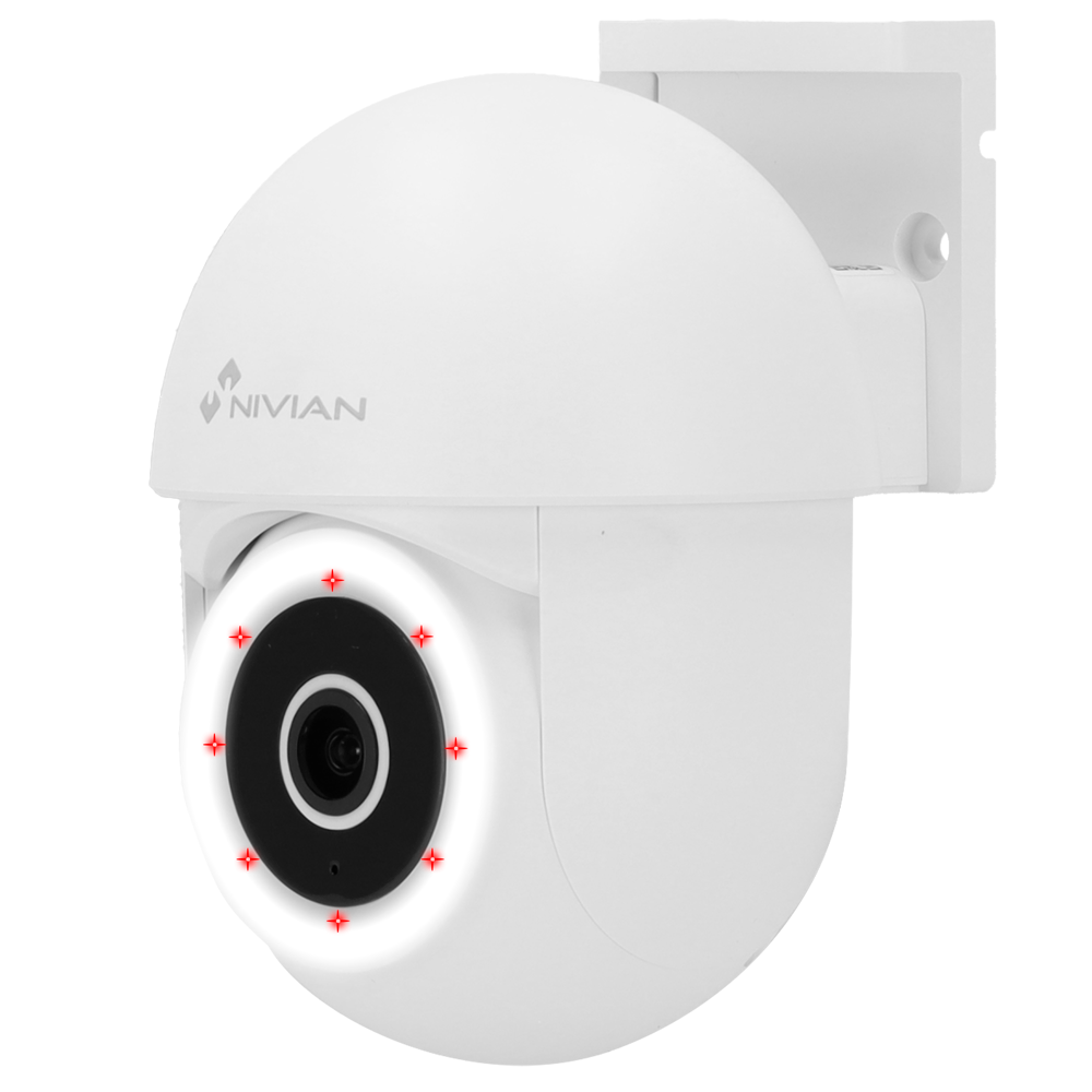 Nivian IPC-0S4-L-MINI 3MP WiFi IR 10m 3.6mm LED Full Color PT Autotracking Audio IP camera