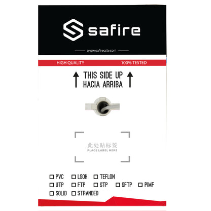 Safire CAT5E UTP halogeen vrij 305 meter flexibele kabel grijs