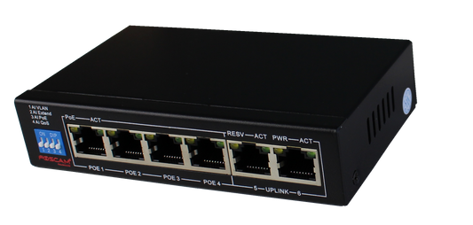 Foscam PS106G - 4+2-poort Gigabit PoE switch