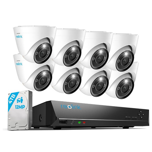 Reolink RLK16-1200D8-A 4MM 8x 12MP 4TB NVR AI kleuren nachtzicht PoE beveiligingsset