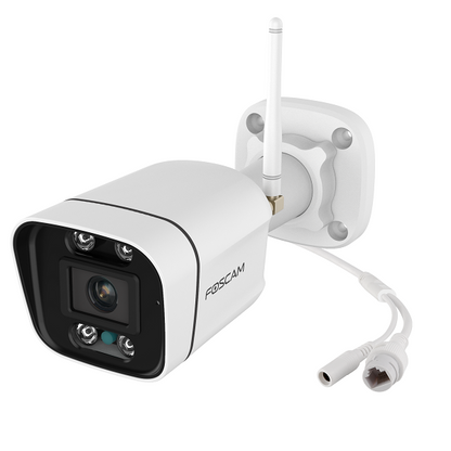 Foscam V8P 4K/8MP dual-band WiFi geluid- en lichtalarm Bullet IP camera wit